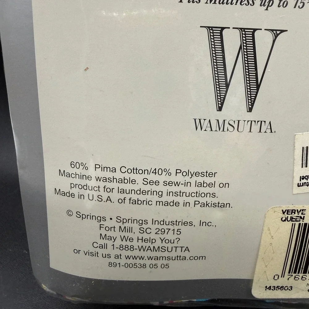 Vintage Wamsutta Sheet Set Queen Rainbow Stripe Pima Cotton Blend NOS Verve